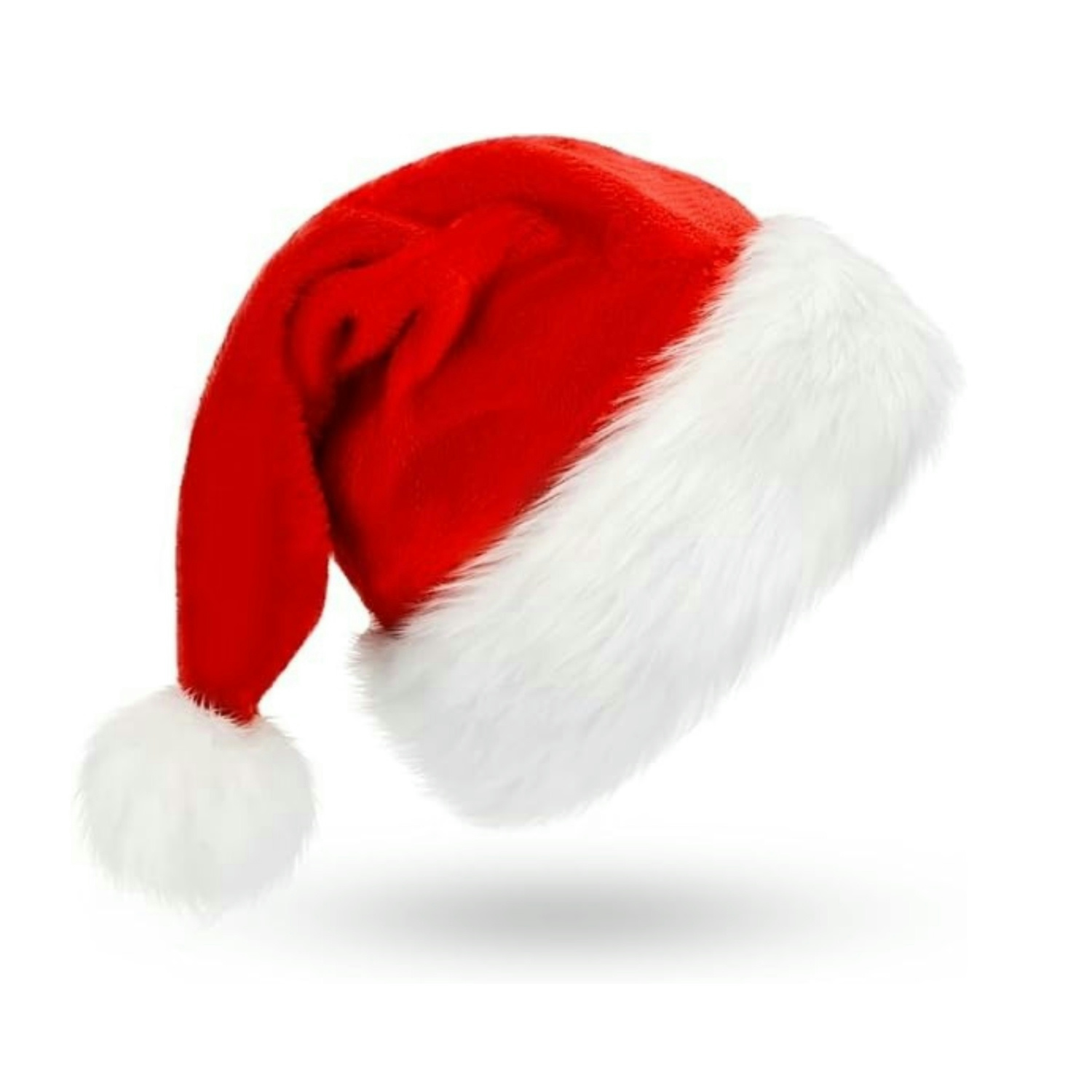 Santa Hat Plush - Zestaw puszystych czerwonych czapek Świętego Mikołaja