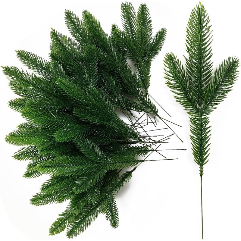 Sztuczne gałązki sosnowe, sztu – Christmas Wreath Fake recenzja i cena