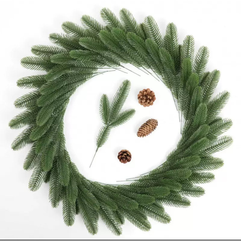 Sztuczne gałązki sosnowe, sztu – Christmas Wreath Fake recenzja i cena