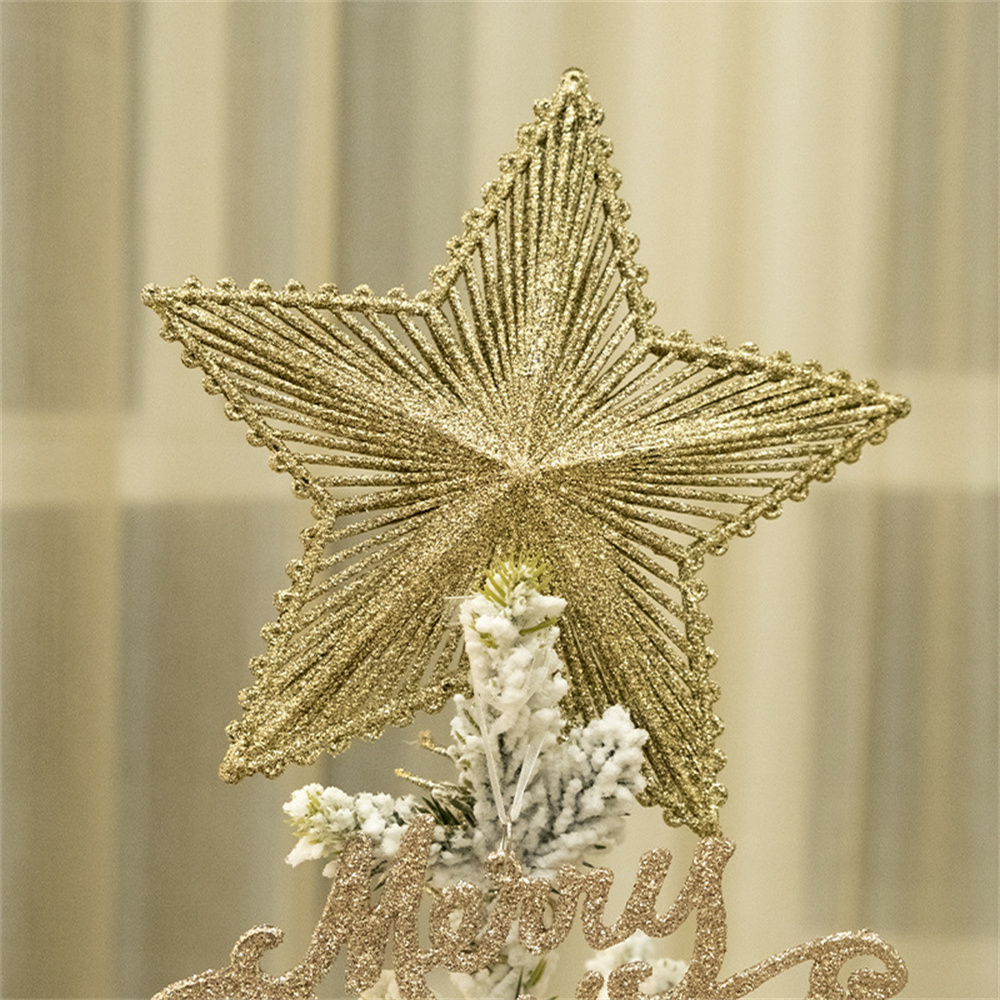 Złote ozdoby choinkowe Hollow  – Star Tree Topper recenzja i cena